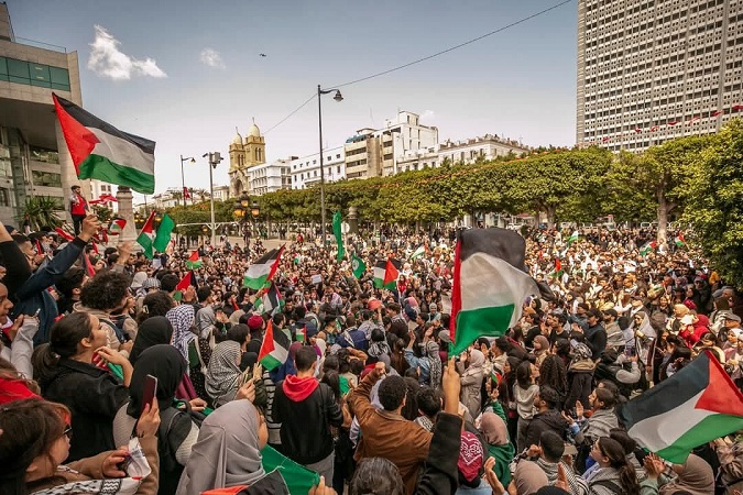 بشارع بورقيبة بالعاصمة وعدد من ولايات الجمهورية..   مسيرات حاشدة تضامنا مع فلسطين ونصرة لغزة
